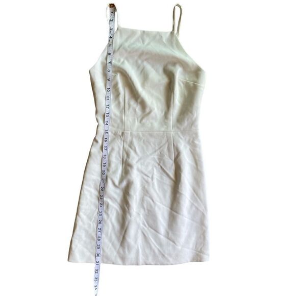 French Connection Whisper Light Square Neck Dress White Size 0 - Picture 9 of 14